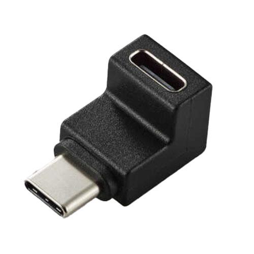 ポスト投函 エレコム ELECOM USB-C L字 アダプタ 縦向き Type-Cポート-Type...