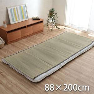 メーカー直送 イケヒコ 敷きパッド シーツ 消臭 涼しい い草 抗菌防臭 消臭 シンプル 小林製薬コバガード使用 約88×200cm シングル ブラウン
