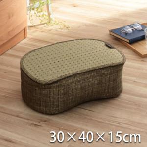 メーカー直送 イケヒコ クッション くつろぎ リラックス スマホ い草 抗菌防臭 消臭 シンプル 小林製薬コバガード使用 約30×40×15cm ブラウン