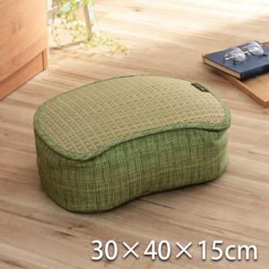 メーカー直送 イケヒコ クッション くつろぎ リラックス スマホ い草 抗菌防臭 消臭 シンプル 小林製薬コバガード使用 約30×40×15cm グリーン