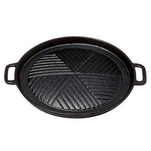 岩鋳 南部鉄器 焼肉ジンギスカン鍋 ツル付 29cm ガス火対応 日本製