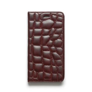 Zenus iPhone6 Plus Croco QuiltinG Diary ワイン Z5663i6P