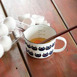 Plune. ホーローメジャーカップ WT ミミココモモ MC-601 計量カップ おしゃれ ミニ ...