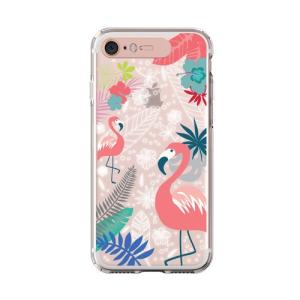  LIGHT UP CASE ライトアップケース 2020 iPhone SE/8/7 Soft Lighting Clear ケース Flower Flamingo ローズゴールド LU11290i8