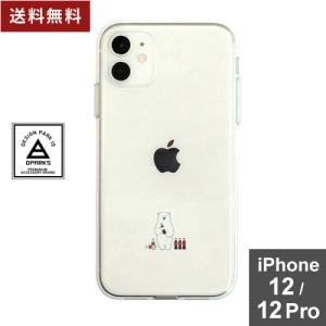  Dparks ディーパークス iPhone 12 / iPhone 12 Pro ソフトクリアケース ミニ動物 シロクマ DS19832i12P
