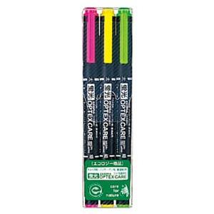 ゼブラ 蛍光ペン 蛍光オプテックスケア 3色セット WKCR1-3C