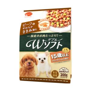 日本ペットフード ビタワン君のWソフト 成犬用 お肉を味わうビーフ味粒
