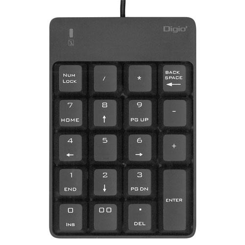ナカバヤシ Digio2 有線 USB シンプルテンキーボード ブラック TNK-SU234BK