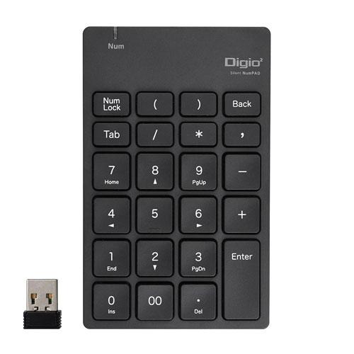 ナカバヤシ Digio2 無線 静音テンキーボード ブラック TNK-SR227NBK