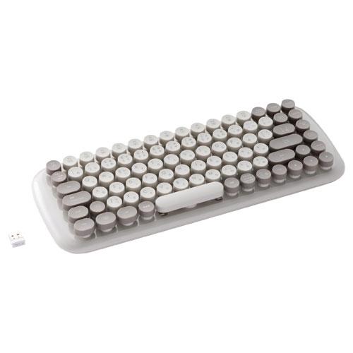 ナカバヤシ Digio2 無線 キーボード ラウンドキートップタイプ グレージュ MK-03KBGY