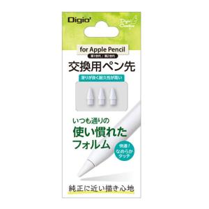 ナカバヤシ Digio2 アップルペンシル 交換用ペン先 透明/金属製 TPEN