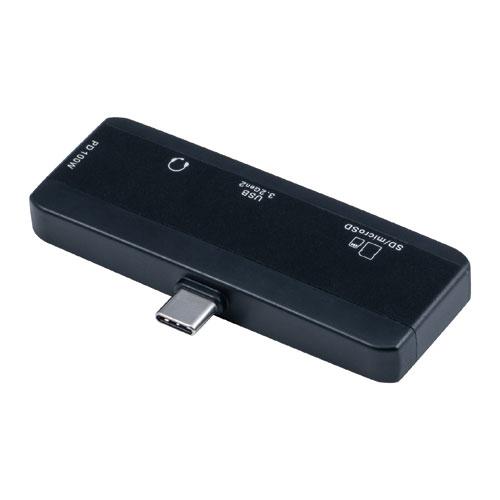 ナカバヤシ Digio2 Type-C USB3.2Gen2+2.0 2ポートコンボハブ SDCRW...
