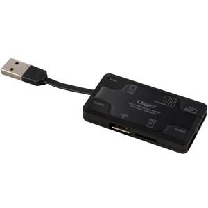 ナカバヤシ Digio2 USB2.0 マルチカードリーダー ブラック CRW-5M53BK