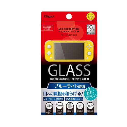 ナカバヤシ Digio2 Switch Lite用 液晶保護ガラスフィルム 光沢ブルーライトカットタ...