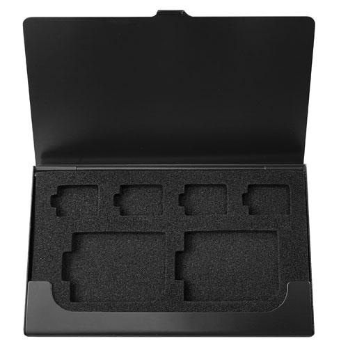 ナカバヤシ Digio2 アルミ製メモリーカードケース SD 2枚+microSD 4枚収納 ブラッ...