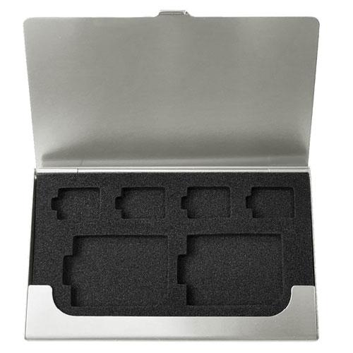 ナカバヤシ Digio2 アルミ製メモリーカードケース SD 2枚+microSD 4枚収納 シルバ...
