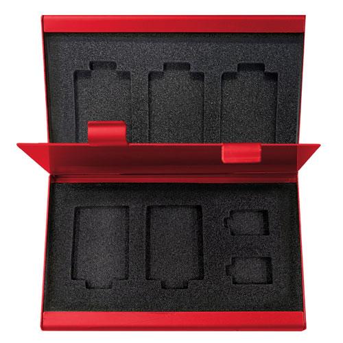 ナカバヤシ Digio2 アルミ製メモリーカードケース SWITCH用ゲーム 5枚+microSD ...