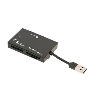 ナカバヤシ Digio2 USB2.0 マルチカードリーダー ブラック CRW-5M67BK｜cocoatta