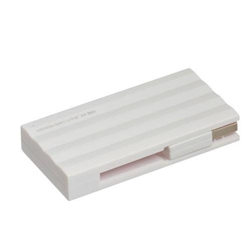 ナカバヤシ Digio2 USB3.0 マルチカードリーダー SD/CF/microSD用 ホワイト...