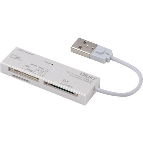 ナカバヤシ Digio2 USB2.0 マルチカードリーダーライター ホワイト CRW-5M69W