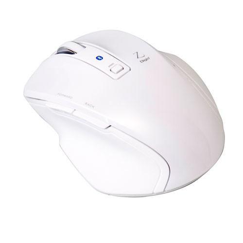 ナカバヤシ Digio2 小型Bluetoothマウス Z 5ボタン ブルーLED ホワイト MUS...