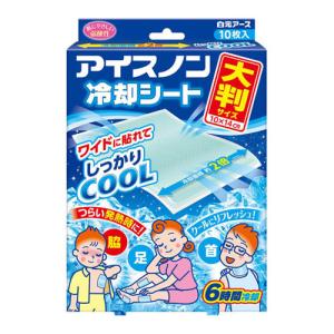 アイスノン 10枚入 冷却シート 大判サイズ 白元アース