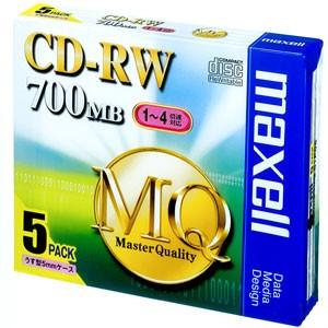 マクセル maxell データ用CD-RW 700MB MQ 5枚 CDRW80MQ.S1P5S