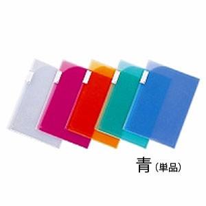 LIHIT LAB リヒトラブ 4ポケットホルダー A4 青 F-3411-8