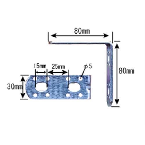 和気産業 WAKI 補助金具ユニクロL型 BS-772 30×80×80 571000
