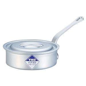 片手浅型鍋アルミニウム アルマイト加工 目盛付 TKG 24cm