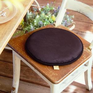 オカトー 低反発チェアパッド 丸型 φ35cm ブラウン