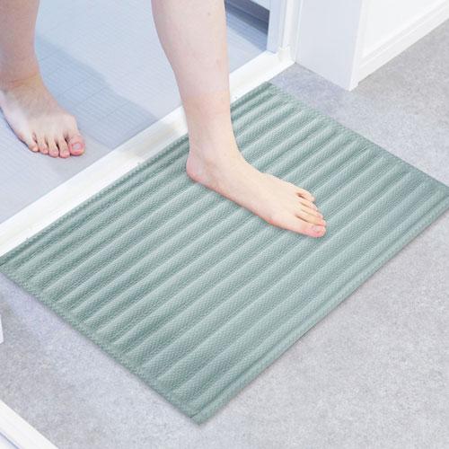 オカトー いっぺん使てみてバスマット 45X60cm ペールブルー