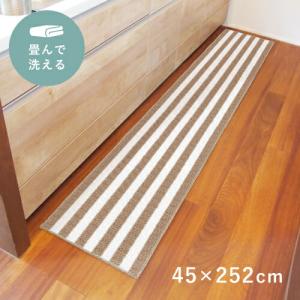 オカトー チョイスプラスインテリアマット 45×252 ベージュ