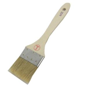 大塚刷毛 マルテー 豚毛 金巻刷毛 平 白 20号