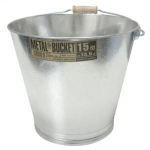 ブリキ工事用バケツ2号 園芸・ガーデニング・工事に 昭和レトロ ブリキ