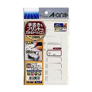 エーワン 手書きもプリントもできるラベル はがきサイズ 角型 18面 26005