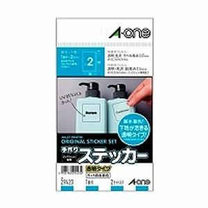 森永エンジニアリング エーワン 手作りステッカー 透明タイプ はがきサイズ ノーカット 29423