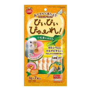 マルカン ぴぃぴぃぴゅーれ 小松菜＆みかん 3g×7本
