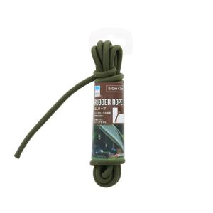 KANUCHI OUTDOOR ゴムロープ 6.0mm×3m ODグリーン