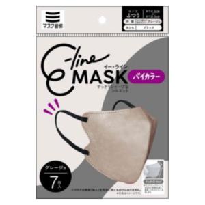 E-lineマスク ふつう グレージュ×ブラック...の商品画像