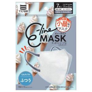 E-lineマスク ふつう スノーホワイト×アッシュブルー 7枚入