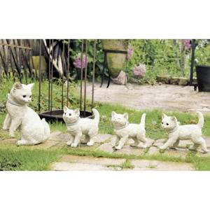 キシマ ファミリーキャット ガーデンオーナメント 4匹セット KH-61032