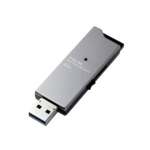 ポスト投函 エレコム USBメモリ USB3.1（Gen1） 高速 190MB/s 32GB アルミ素材 ブラック 1年保証 MF-DAU3032GBK｜cocoatta
