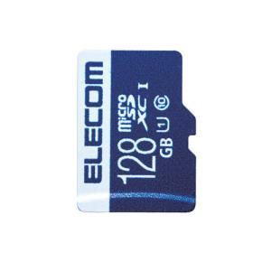 ポスト投函 エレコム ELECOM マイクロSD カード 128GB UHS-I U1 SD変換アダプタ付 データ復旧サービス MF-MS128GU11R｜cocoatta