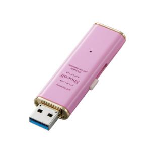 ポスト投函 エレコム USBメモリ USB3.1（Gen1） スライド式 32GB Shocolf 1年保証 かわいい ストロベリーピンク MF-XWU332GPNL｜cocoatta