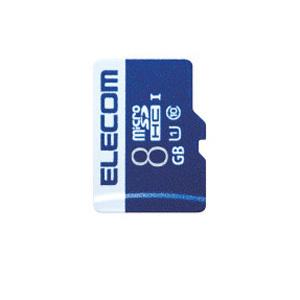 ポスト投函 エレコム ELECOM マイクロSD カード 8GB UHS-I U1 SD変換アダプタ付 データ復旧サービス MF-MS008GU11R｜cocoatta