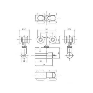ハイロジック 引戸部品 F-201 ハンガー車...の詳細画像1