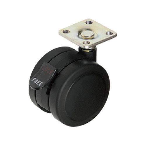 ハイロジック 双輪キャスター 60mm プレート・ストップ付 26374