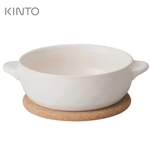 KINTO キントー ほっくり 丸グラタン 白 グラタン皿 一人用 楕円形 ドリア オーブン 耐熱食...