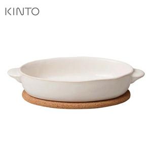 KINTO キントー ほっくり オーバルグラタン 白 グラタン皿 オーバル チーズフォンデュ 鍋 チ...